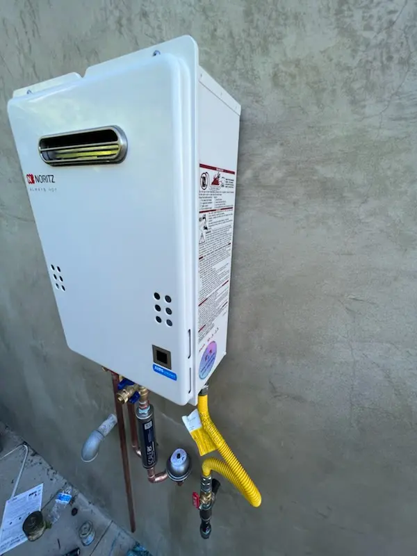 Tankless water heater installation for Marconi North homes